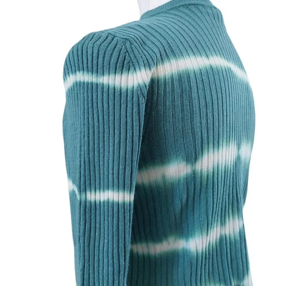 Zara Ribbed Turquoise Tye Dye Cardigan - Picture 3 of 3